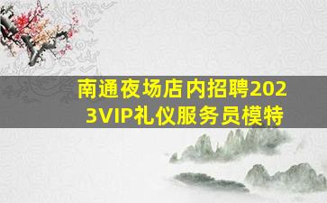 南通夜场店内招聘2023VIP礼仪服务员模特